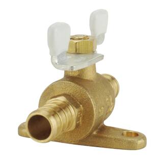 Apollo 12 in. Brass PEX-B Barb Ball Valve with Tee Handle and Mounting Pad APXV12T