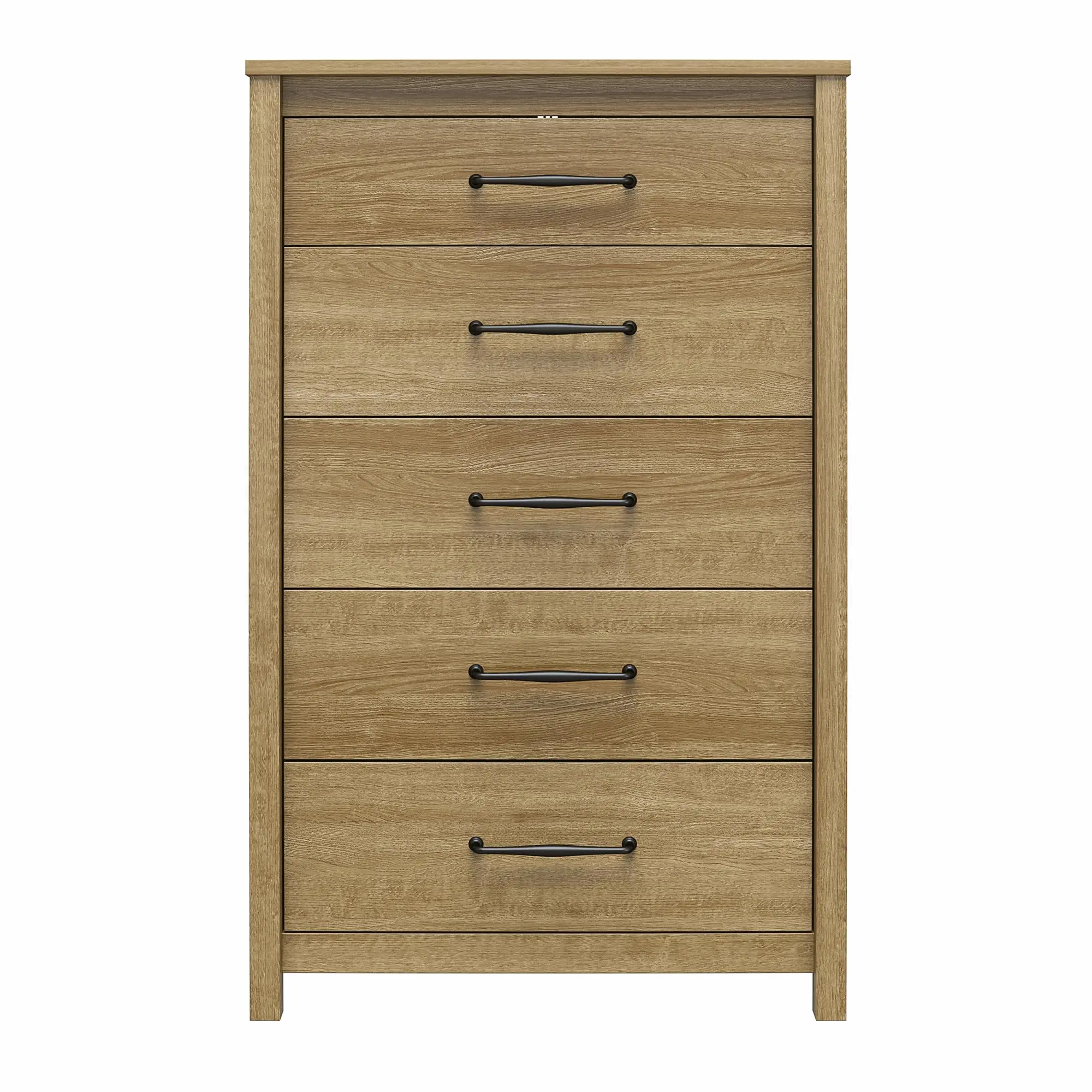 Augusta Natural 5 Drawer Tall Dresser