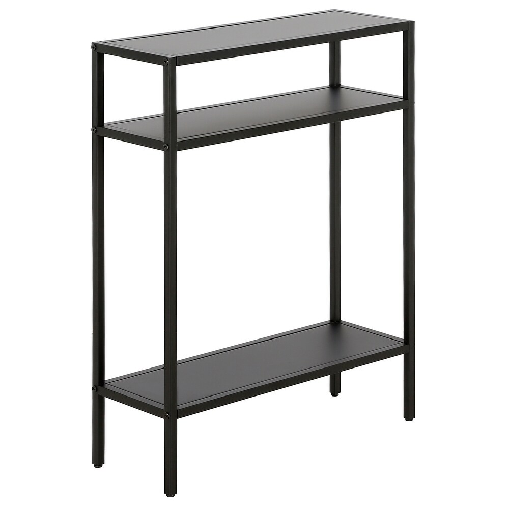 Ricardo Rectangular Console Table with Metal Shelves