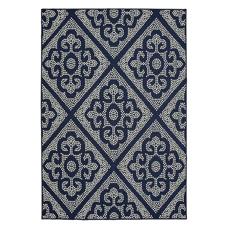 StyleHaven Mainland Medallion Panel Indoor Outdoor Rug