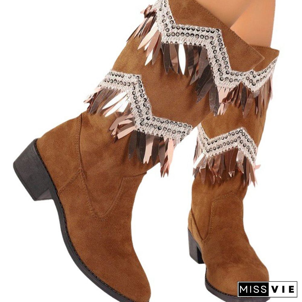 Vintage Western Tassel Rider Boots