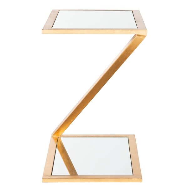 SAFAVIEH Treasures Andrea Gold/ Mirror Top Accent Table - 19.7