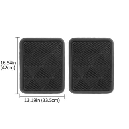 Autocraft Car and SUV Rear Floor Mat， Black Rubber， All-Season， Universal， 2 Piece