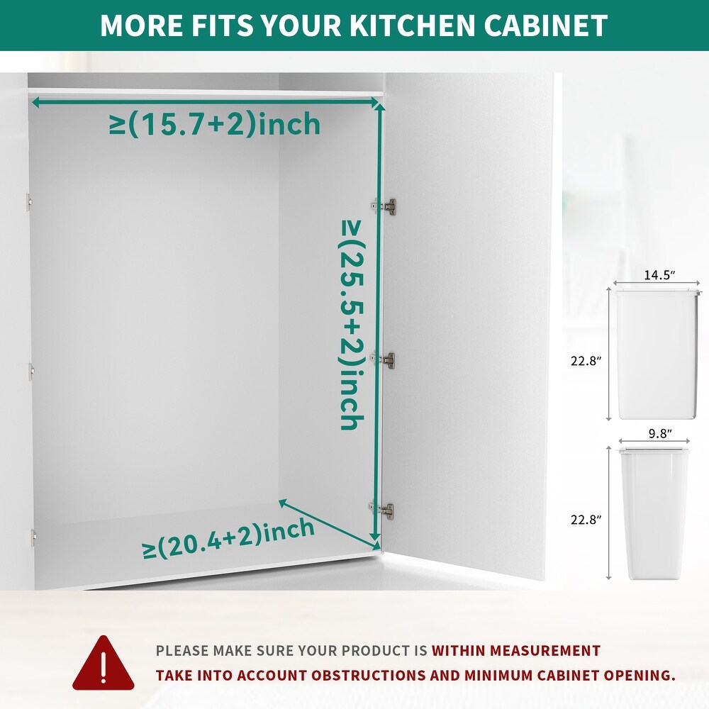 Double 43 Quart Pull Out Kitchen Waste Containers