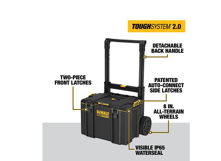 DEWALT TOUGHSYSTEM 2.0 Small Tool Box with Bonus 22 in. Medium Tool Box and 24 in. Mobile Tool Box (3-Piece Set)