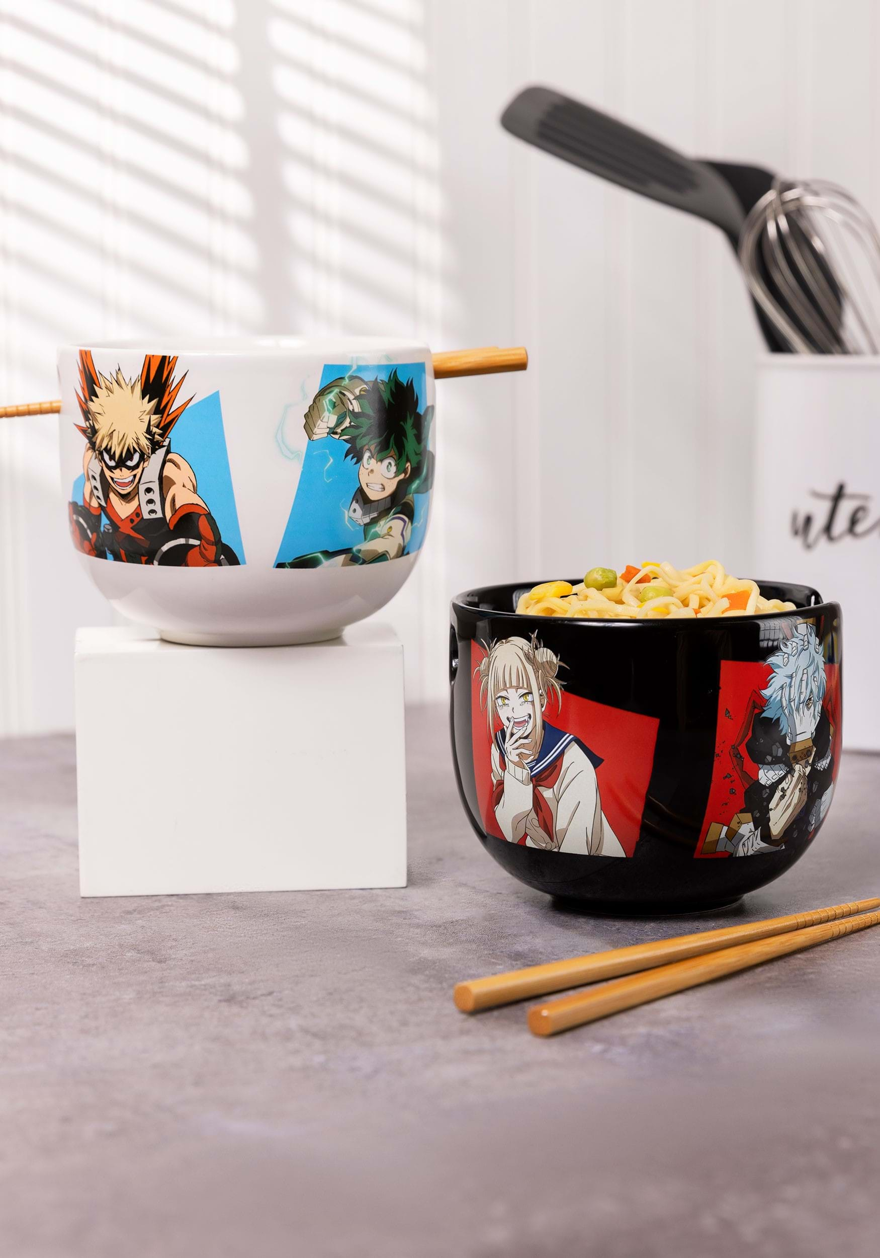 My Hero Academia Heroes and Villains Ramen Bowl Set