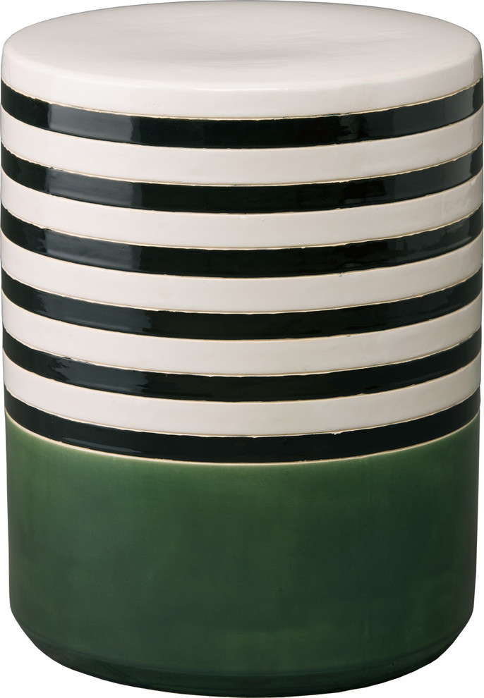 Stripe Garden Stool   Contemporary   Accent And Garden Stools   by HedgeApple  Houzz