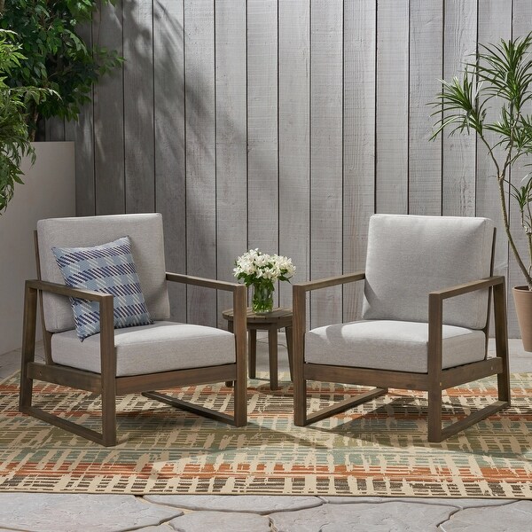 Belgian Outdoor Wood Club Chairs (Set of 2) by Christopher Knight Home