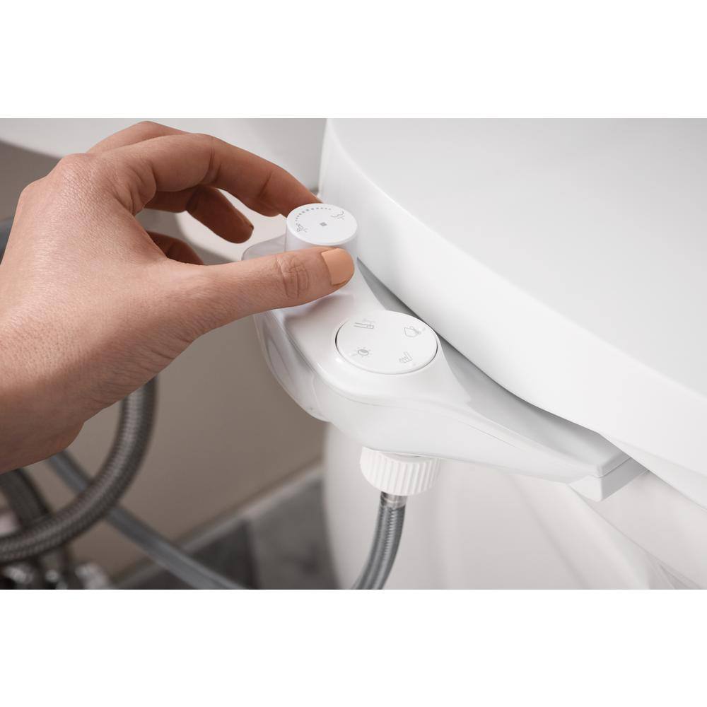 MOEN 3-Series Electric Bidet Seat for Elongated Toilets in White EB1000