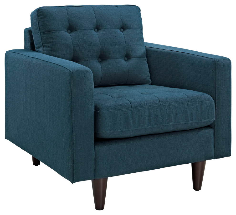 Empress Upholstered Fabric Armchair   Midcentury   Armchairs And Accent Chairs   by Simple Relax  Houzz