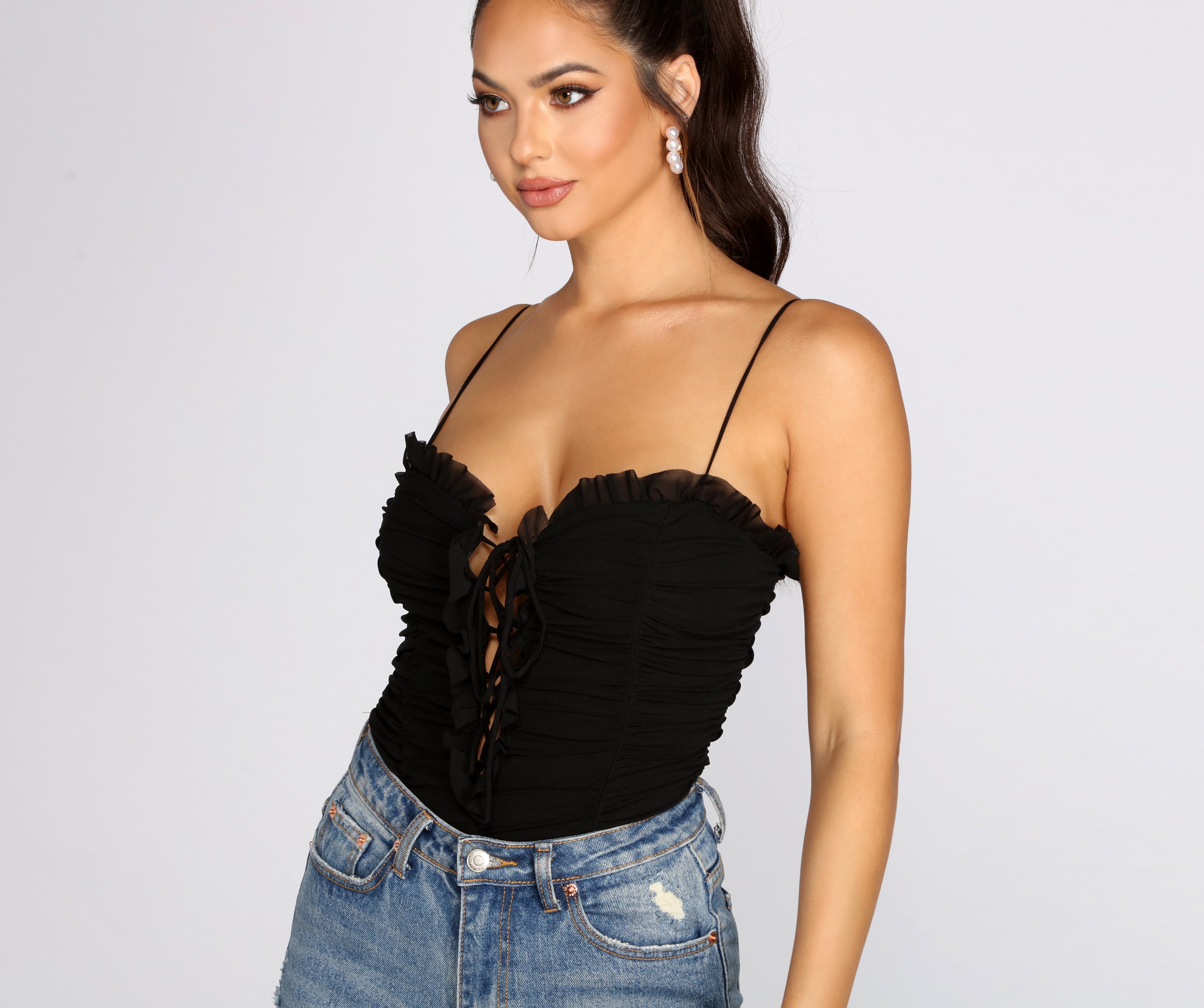 Ready Or Not Ruched Bodysuit