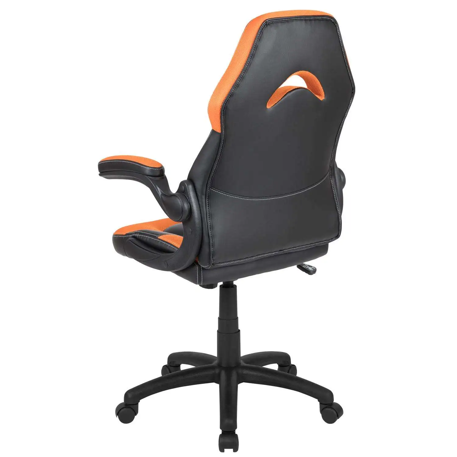 X10 Orange Leather/Mesh Office Chair