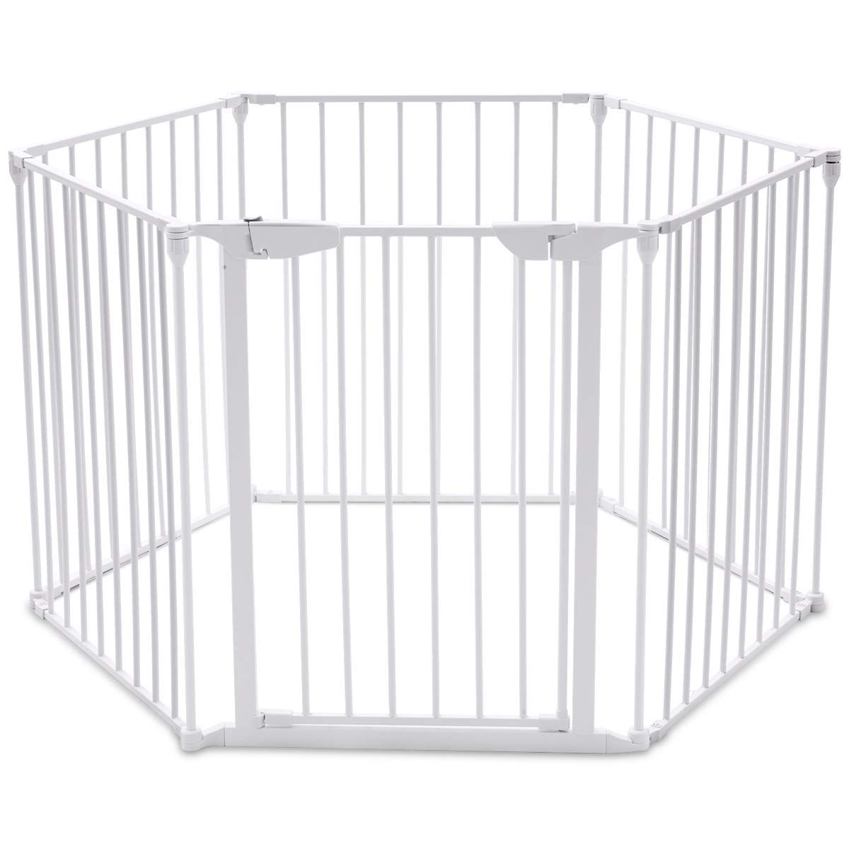 Costzon Baby Safety Gate, 6 / 8-Panel Fireplace Fence