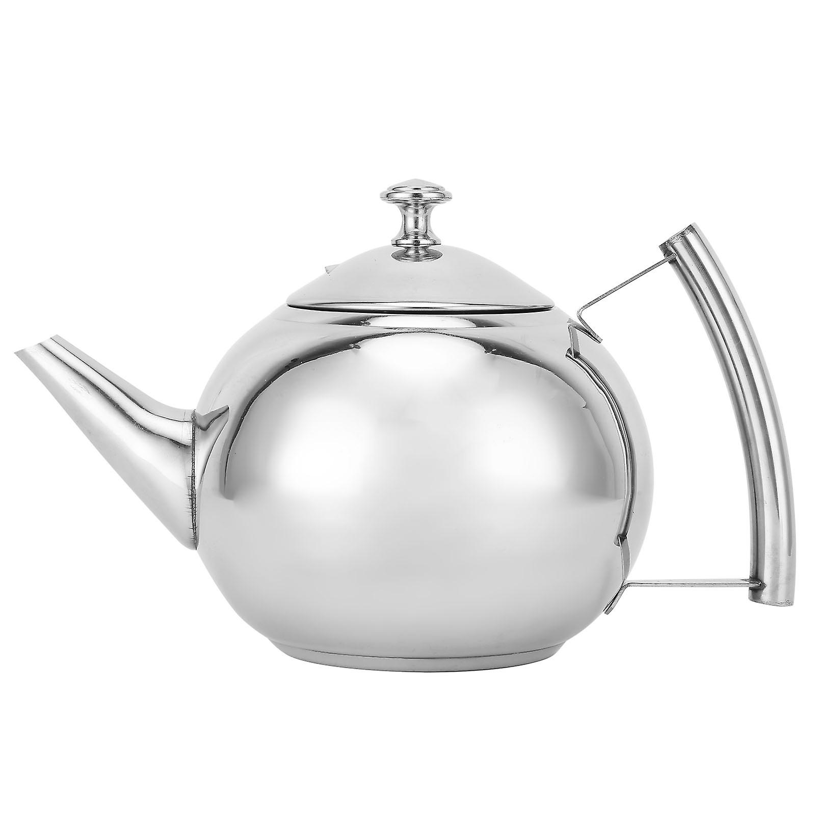 Stainless Steel Teapot Nontoxic Tea Pot Kettle With Filter For Brewing Loose Leaves And Tea Bags(1.5l )