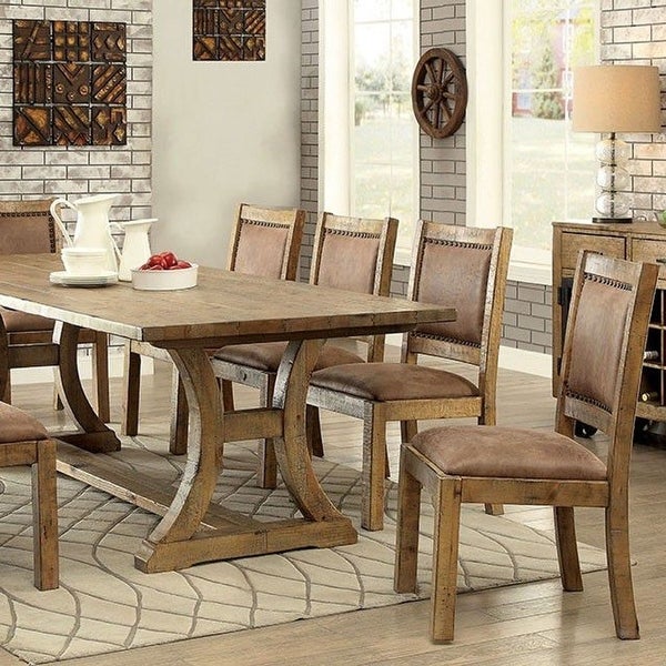 Wooden Dining Table in Rustic Oak Finish