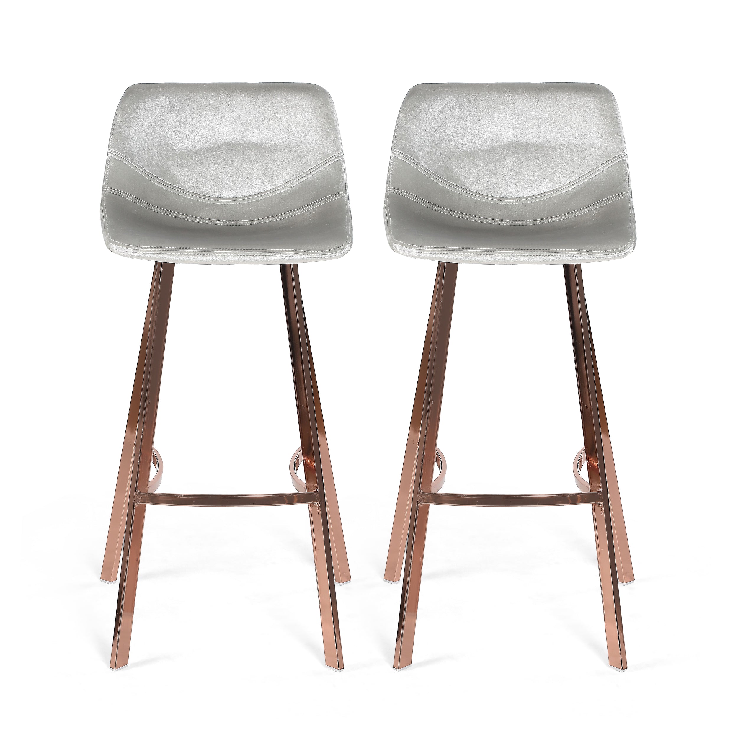 Rubani Modern Glam Velvet Bar Stool (Set of 2)