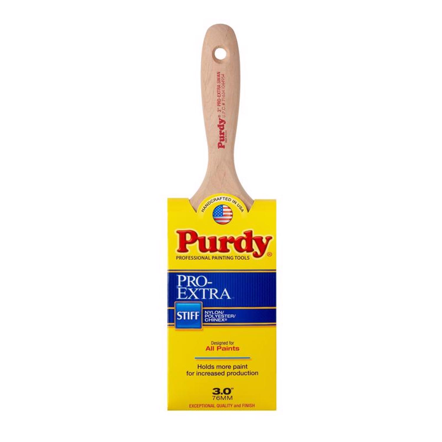 Purdy Pro-Extra Swan 3 in. Stiff Flat Wall Brush