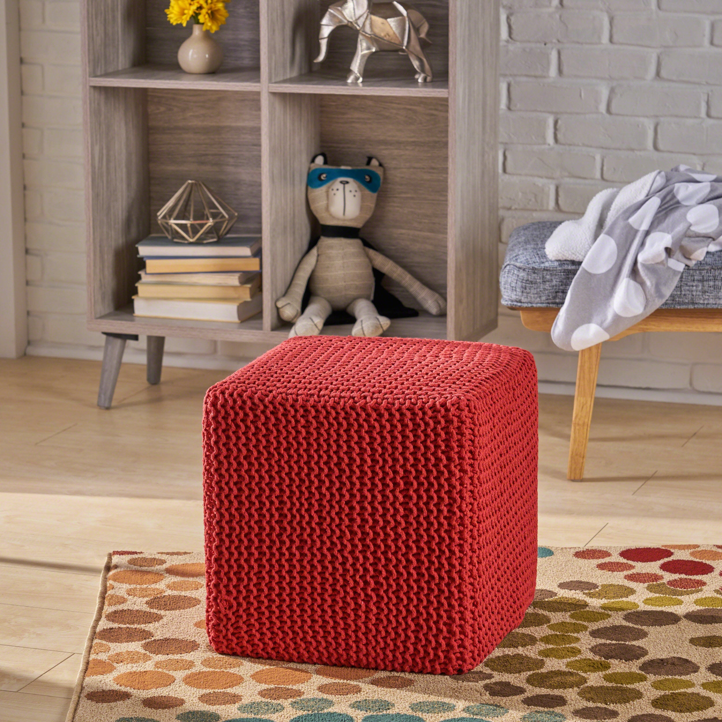 Scott Knitted Foot Stool