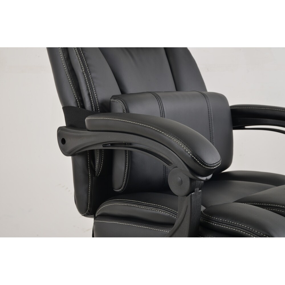 High Quality PU Leather Adjustable Executive Office Chair  Adjustable Height Swivel Desk Chair with Padded Armrest and Footrest