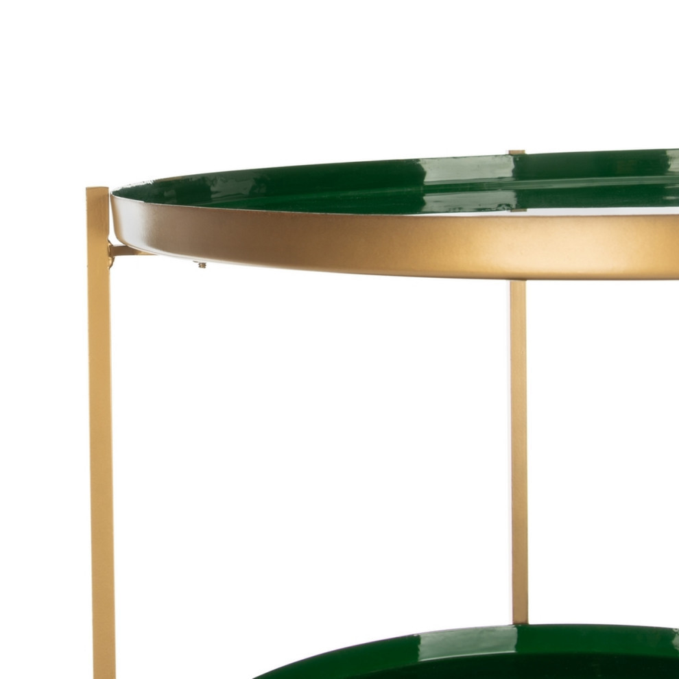 Luchi Round 5 Tier Etagere/Bookcase  Hunter Green/Brass   Contemporary   Bookcases   by Rustic Home Furniture Deco  Houzz