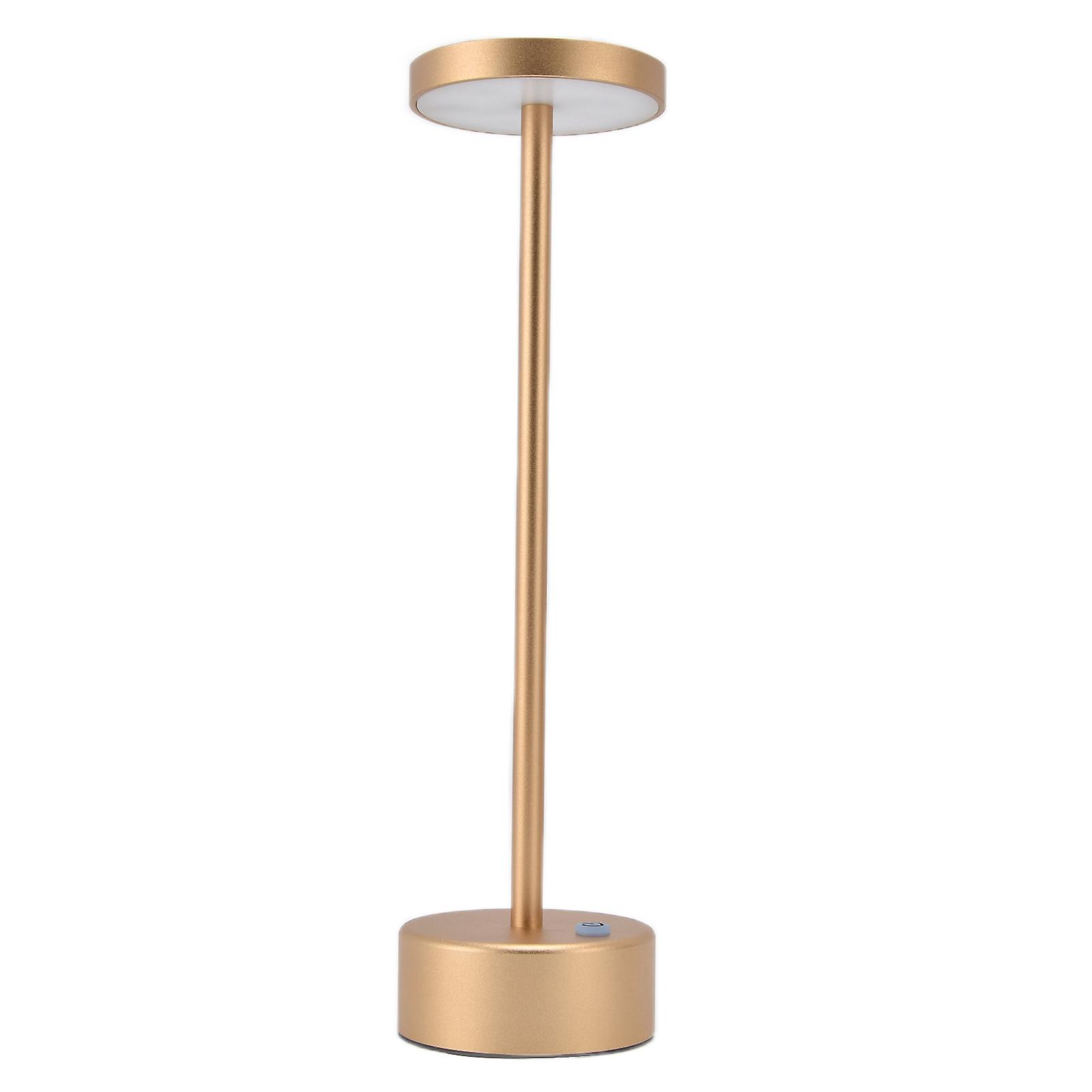 LED Desk Lamp Waterproof USB Touch Dimming Table Light with 2 Level Brightness Adjustment for Home Living RoomGold