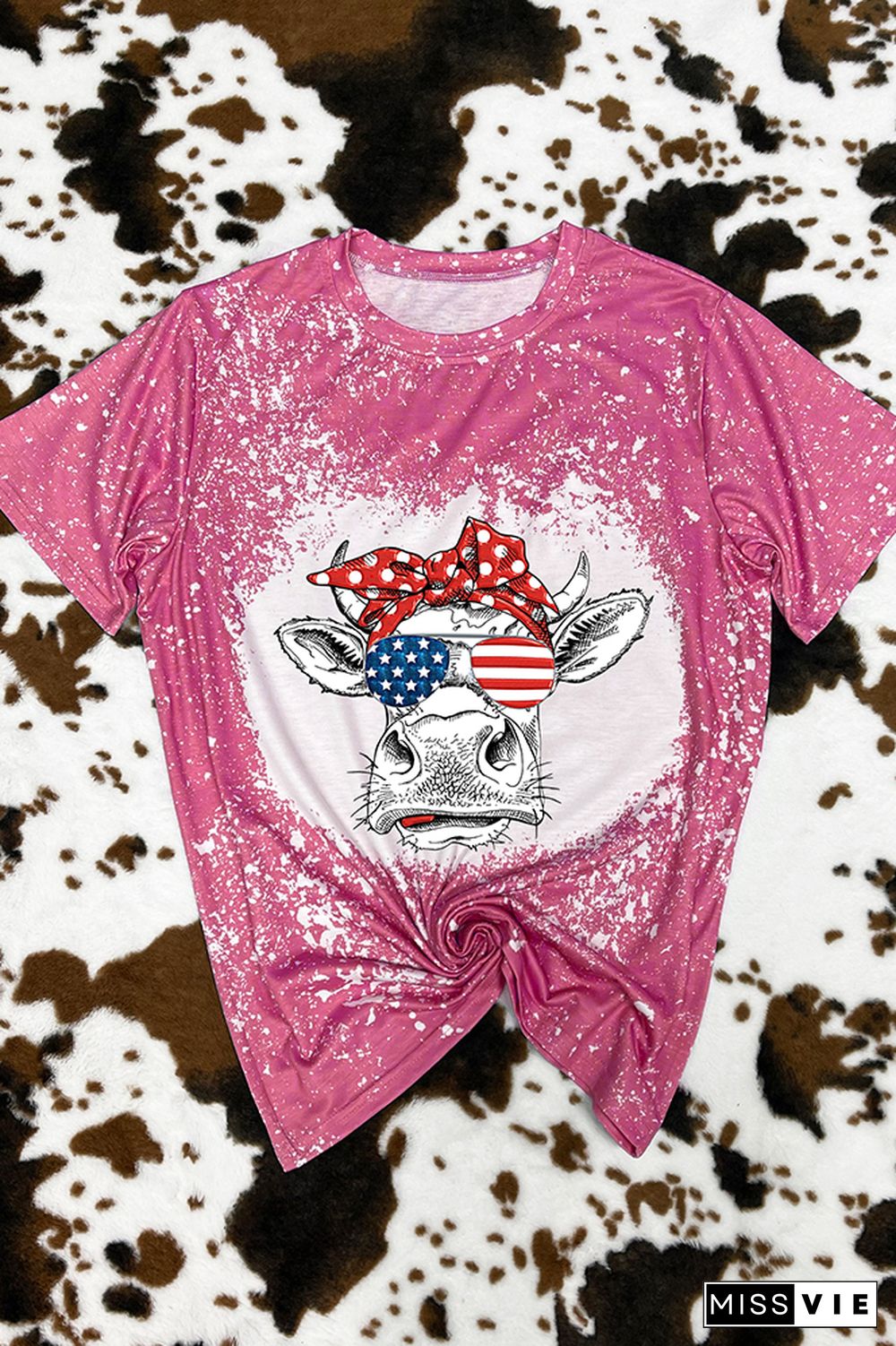 Patriotic cow Graphic Tee Wholesale