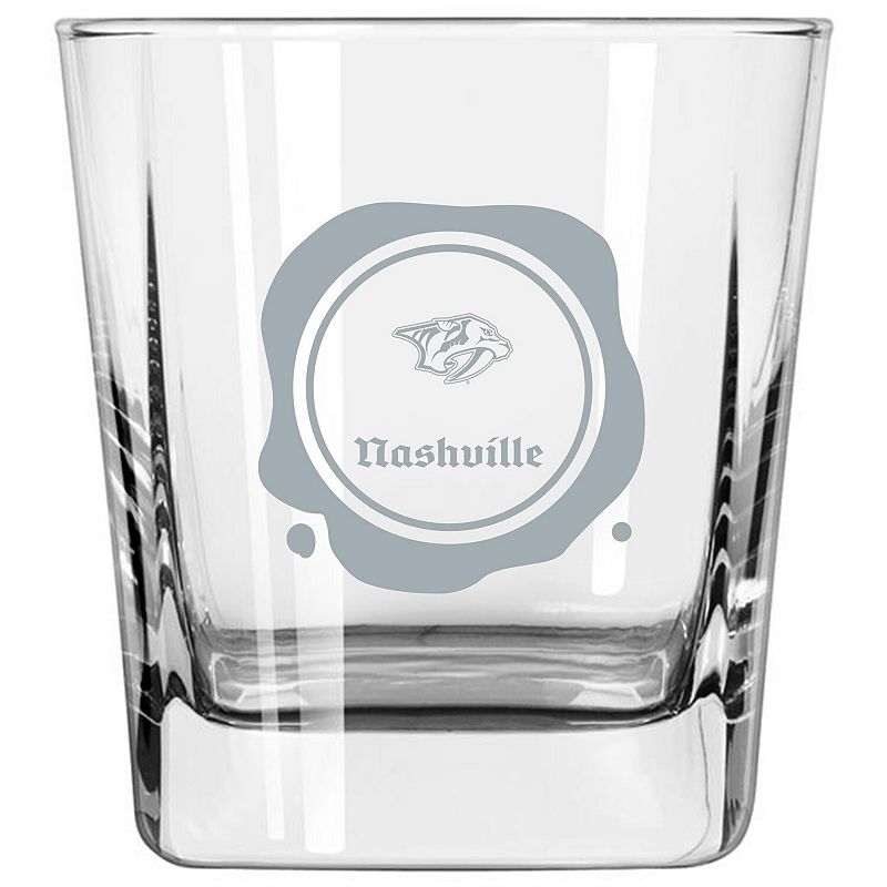 Nashville Predators 14oz. Frost Stamp Old Fashioned Glass