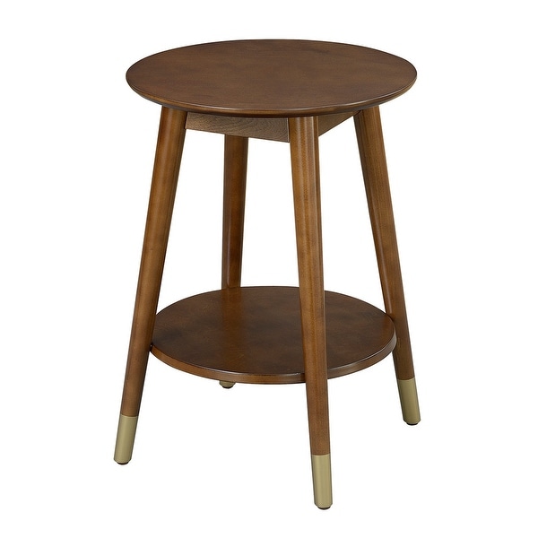 Porch and Den Florida Mid-century Round End Table