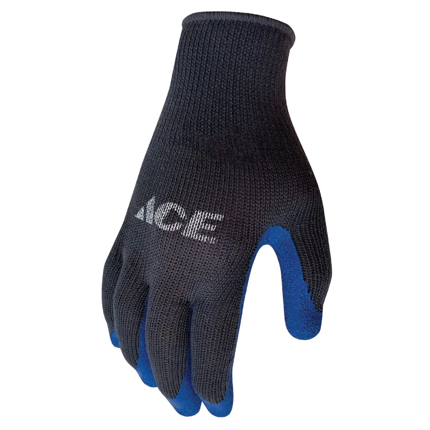 Ace Men\u0027s Indoor/Outdoor Coated Work Gloves Blue/Gray L 3 pk