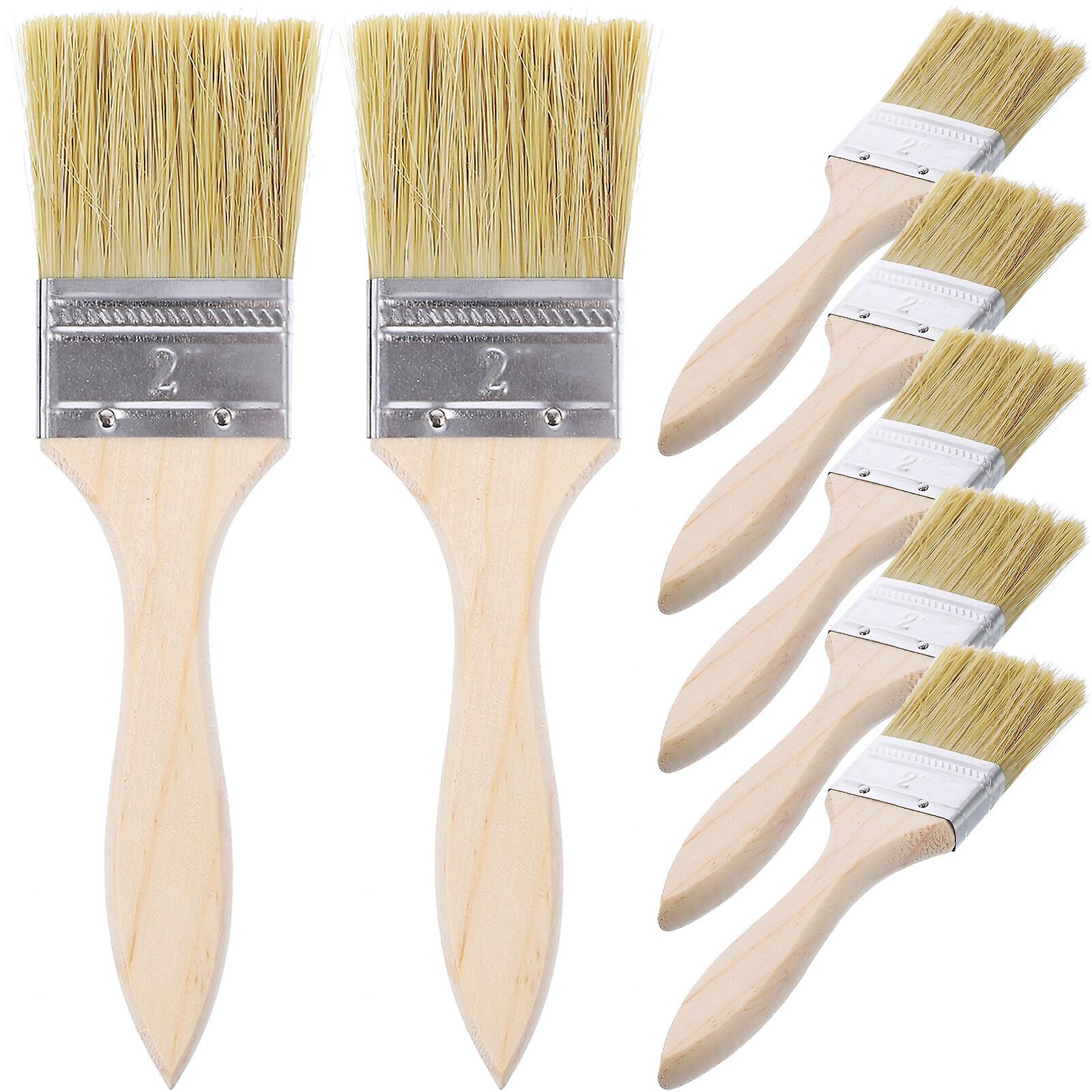 23pcs Paint Brushes Wooden Handle Bristle Brush For Wall And Furniture Painting (2inch， Thin Handle)