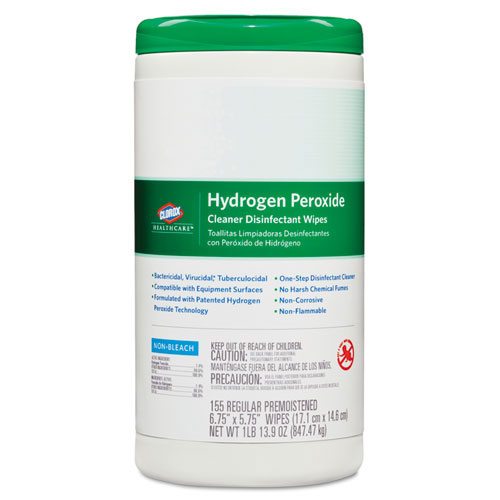 Clorox Hydrogen Peroxide Cleaner Disinfectant Wipes | 5.75 X 6.75，155