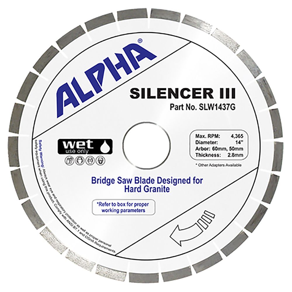 Alpha Silencer III Blade for Granite - 14