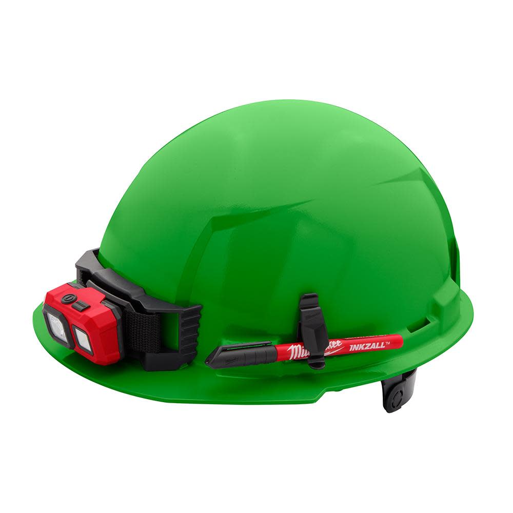 Milwaukee Green Front Brim Hard Hat with 6pt Ratcheting Suspension Type 1 Class E