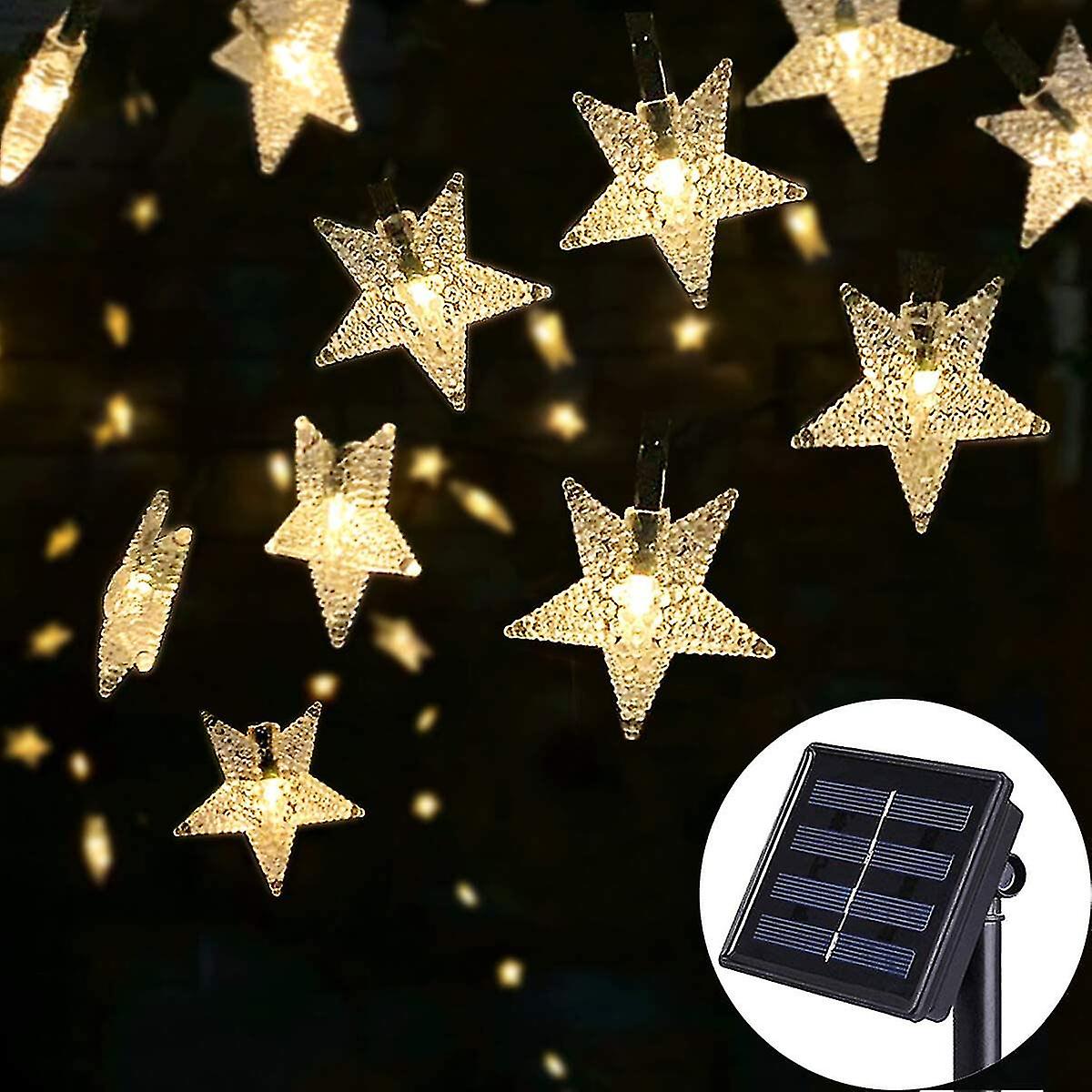 Outdoor Solar String Lights 30ft 50led Star Fairy String Lights For Room Decor Garden