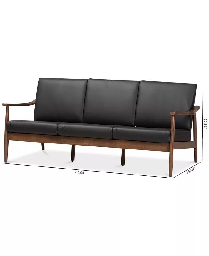 Furniture Ambelin 72 Faux Leather Sofa