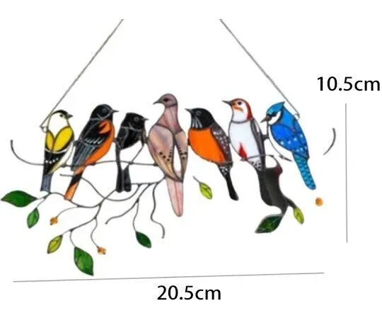 🔥 BIG SALE - 48% OFF🔥The Best Gift-Birds Stained  Window  Panel
