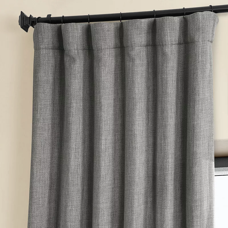 EFF Faux Linen Blackout Window Curtain