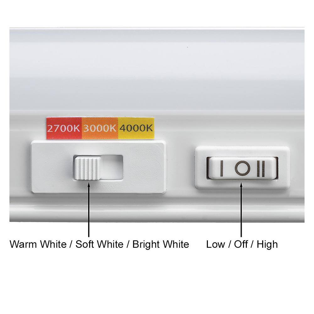 Commercial Electric Plug-In 24 inch Linkable LED  Undercabinet Light Task Under Counter Kitchen Lighting 3 Color Temperature Options 54194202