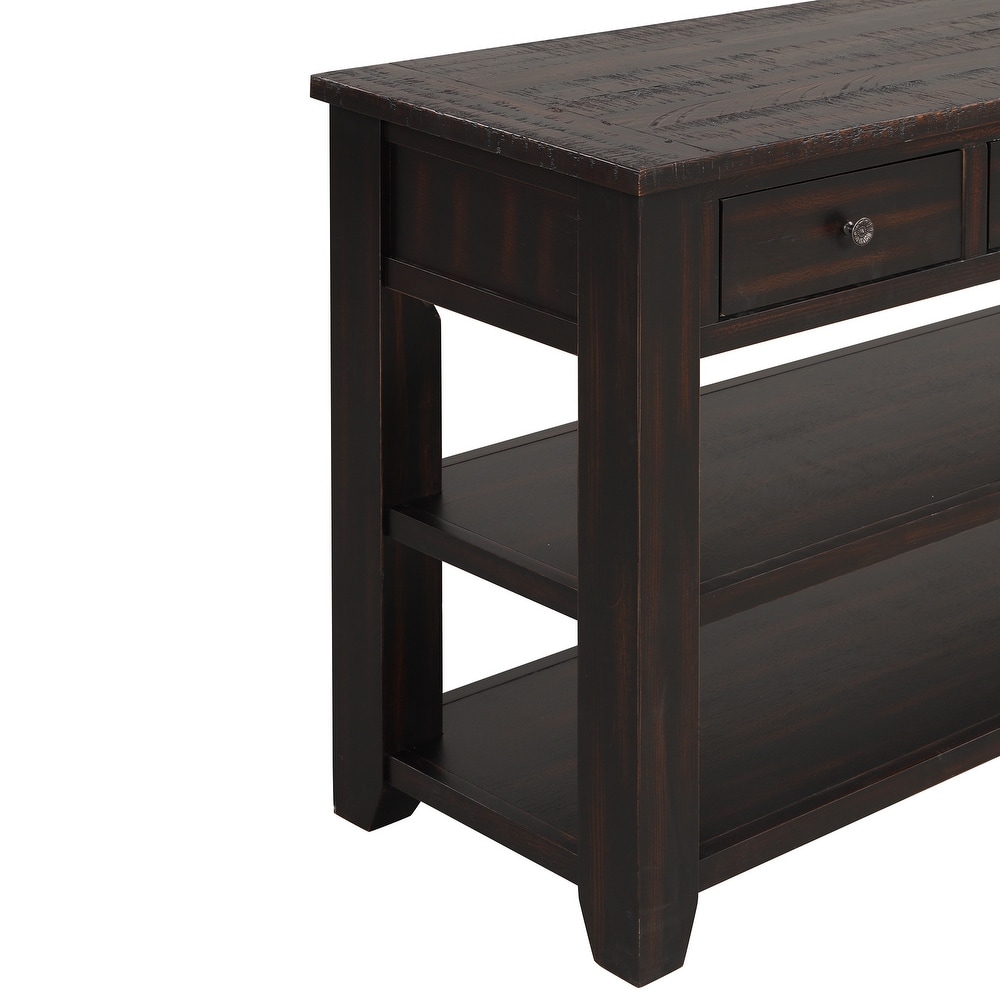 Solid Wood Top Console Table