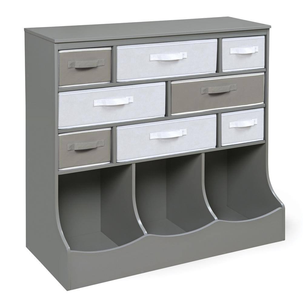 Badger Basket 37 in. H x 36.5 in. W x 15.75 in. D Gray MDF 11-Cube Organizer 98871