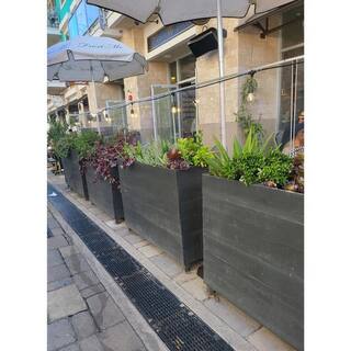 Ejoy 44 in. x 12 in. x 36 in. Black Solid Wood Mobile Planter Barrier in Unfinished Wood Color SolidWoodPlanterBLACK_44x36x12