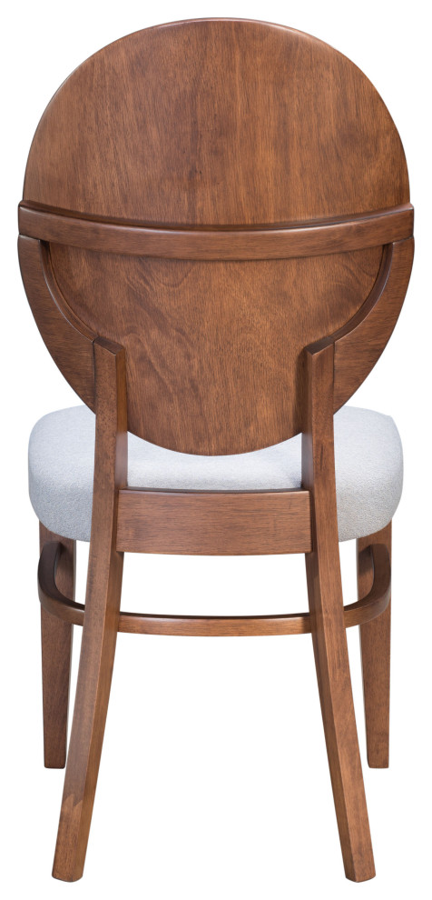 Regents Dining Chair  Set of 2  Walnut and Light Gray   Transitional   Dining Chairs   by HedgeApple  Houzz