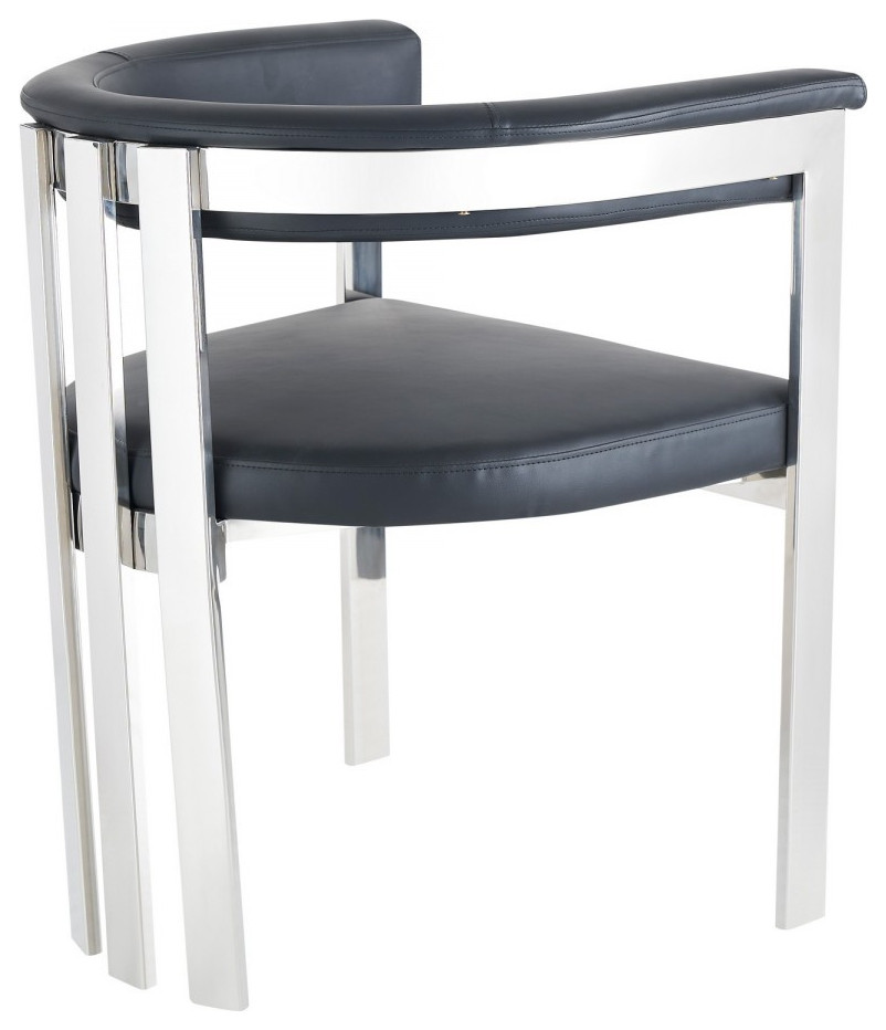 Black Silver Dining Chair   Contemporary   Dining Chairs   by HomeRoots  Houzz