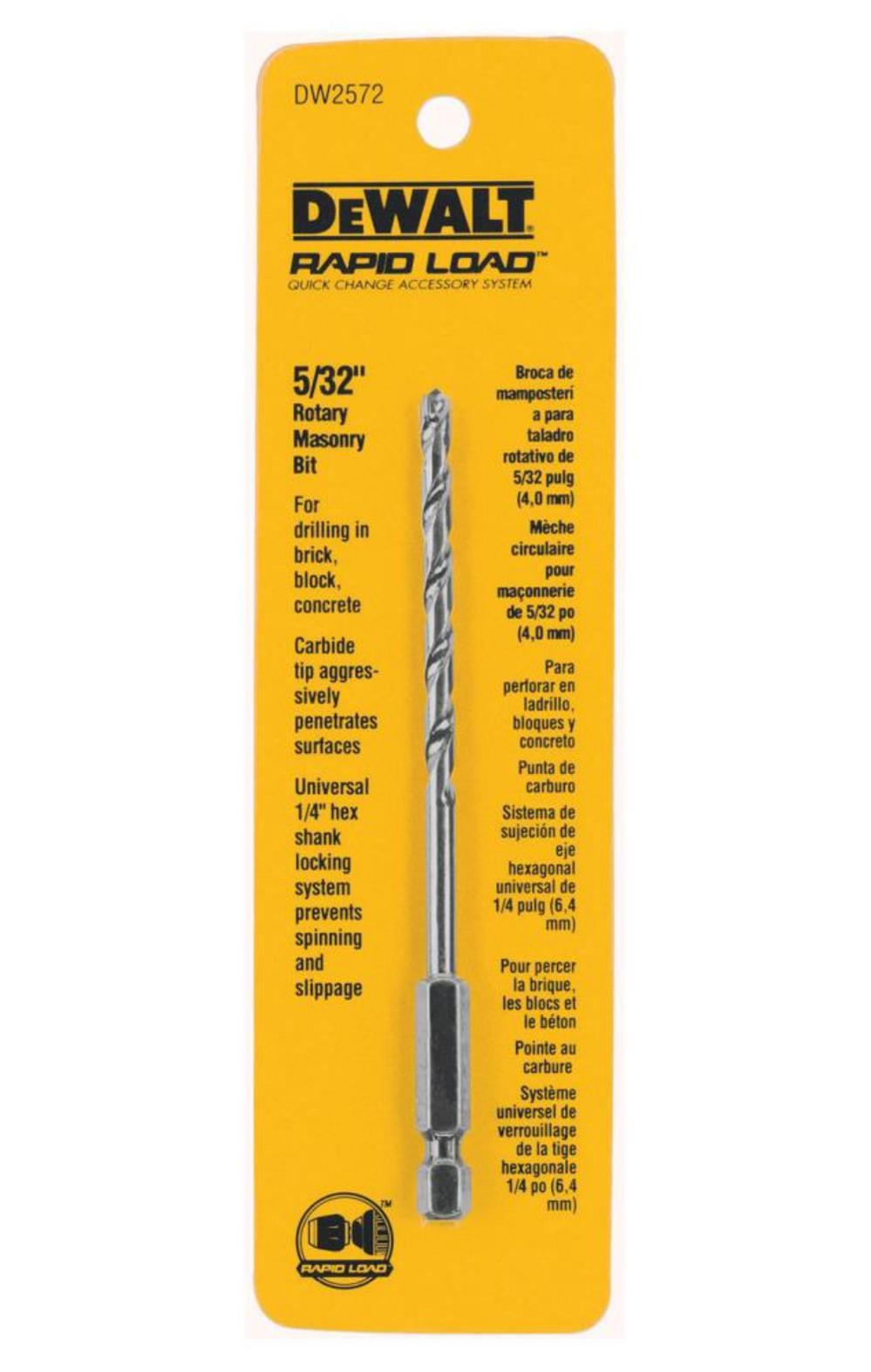 DEWALT 5/32 In. Masonry Bit DW2572 from DEWALT