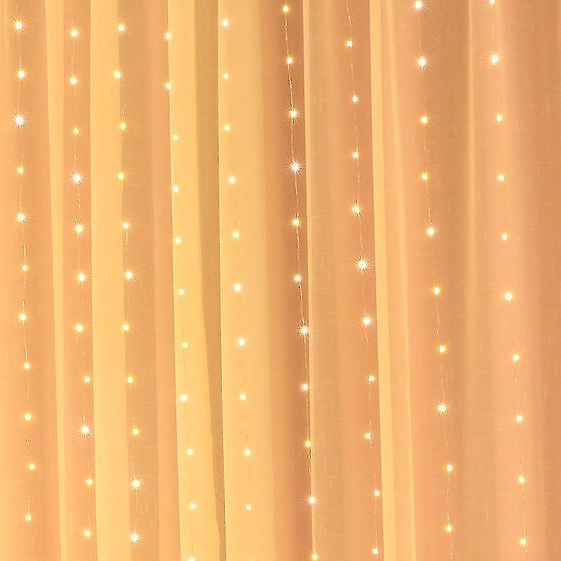 300led Curtain Lights， 3x3m String Lights， Usb Flashing Lights， Used For Wedding Banquet Christmas Family Garden Bedroom Decoration