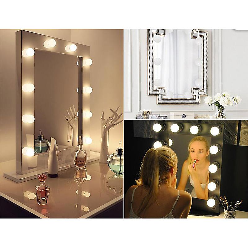 10 Led Dimmable Mirror Light Usb Power Supply 7000k Light Bulb String For Makeup Dressing Table