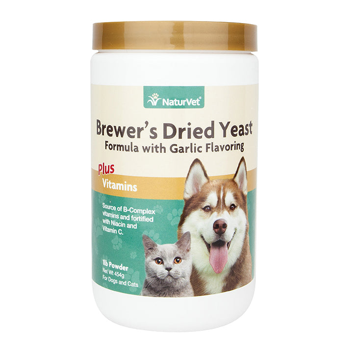 NaturVet Brewers Dried Yeast Formula Plus Vitamins for Dogs and Cats，