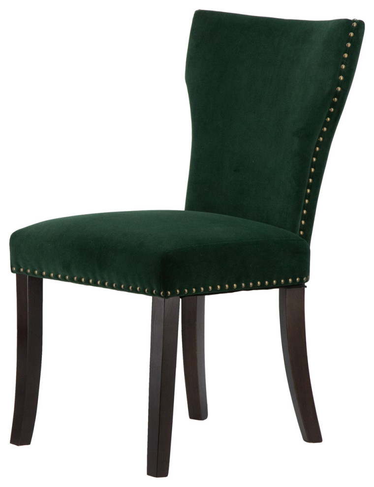 Upholstered Dining Chair  Green   Contemporary   Dining Chairs   by Lighting New York  Houzz