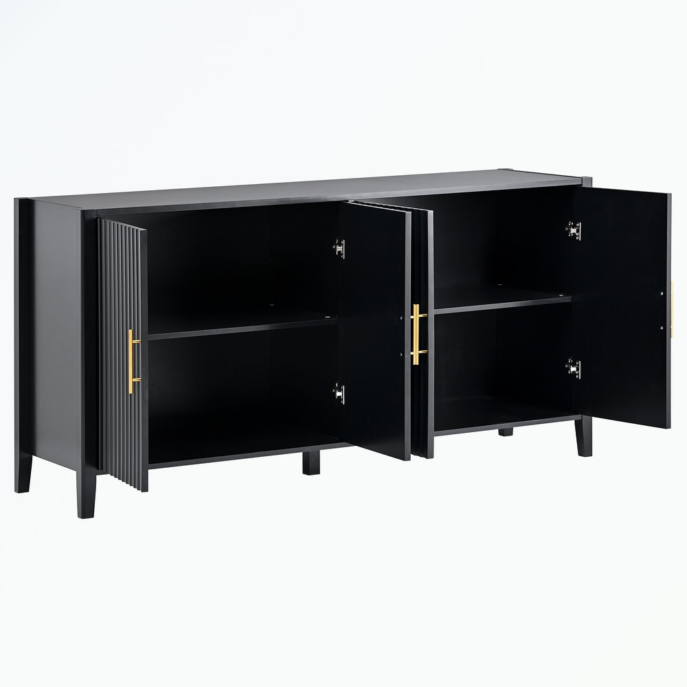 Storage Cabinet Sideboard Wooden Cabinet with Metal Handles