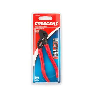 Crescent 4-12 in. Mini Straight Jaw Black Oxide Tongue and Groove Dipped Grip Pliers RT24CVS